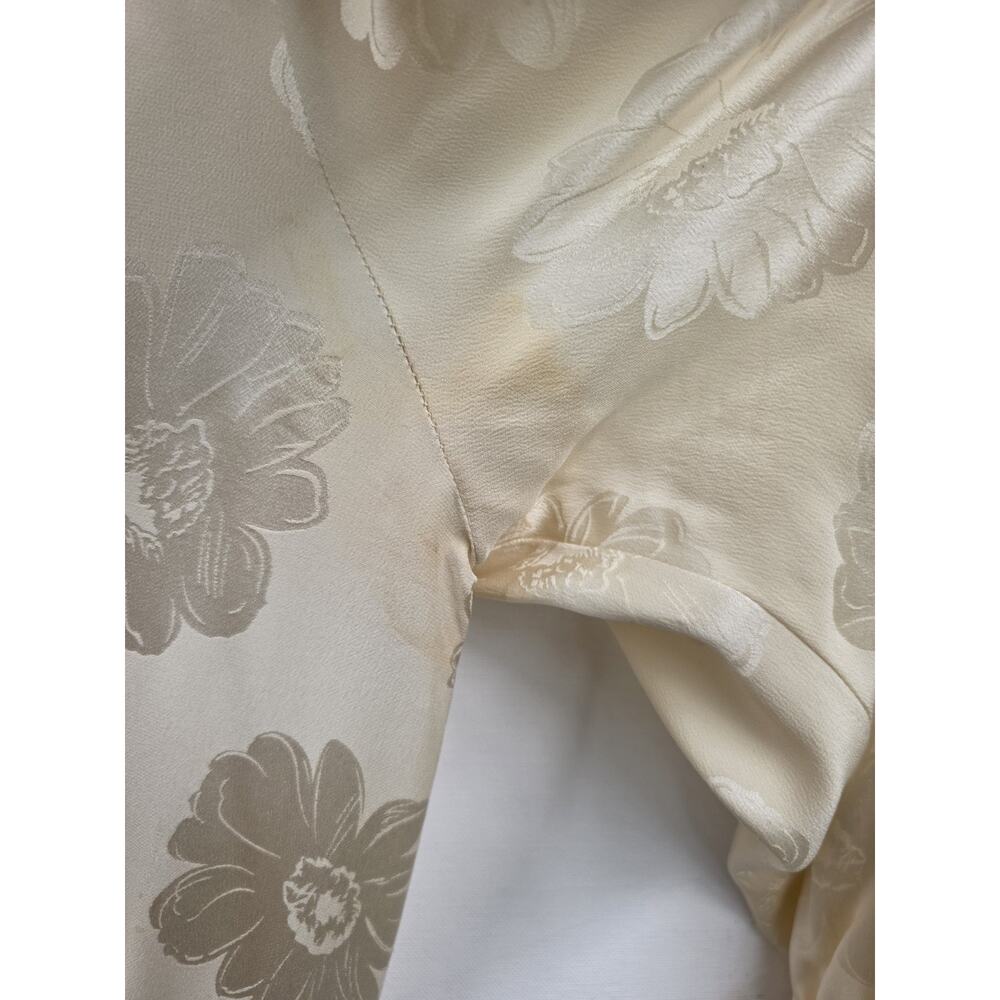 umi collections anne crimmins Ivory Silk Dress Women's Size 14 Vintage - Picture 11 of 13